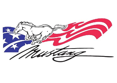Adesivo adesivo con logo Mustang USA n. 4
