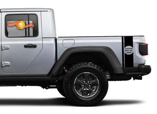 Jeep Gladiator 2020 JT Bumble Bee Style Tail Stripe Adesivo per decalcomanie con grafica in vinile con testo personalizzato per entrambi i lati
