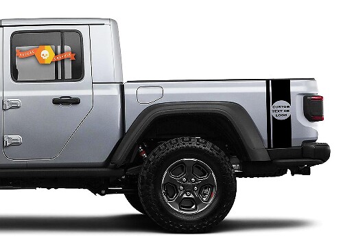 Adesivi in Vinile con Testo Personalizzato a Strisce per Jeep Gladiator JT