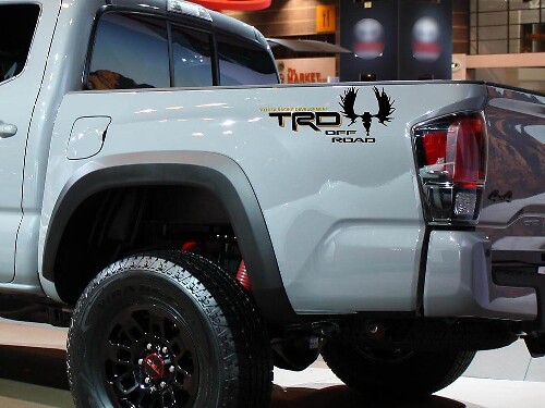 Adesivo in vinile TRD Off Road con teschio di alce per fianco del cassone per Toyota Tundra