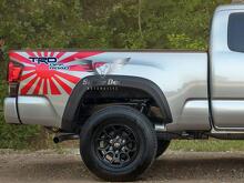 Kit di decalcomanie in vinile stile TRD JDM Rising Sun per soglia Toyota Tacoma Tundra 2013-2020_2