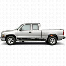 Strisce in vinile personalizzate per cornice porta e pannello sottoporta per Chevrolet Silverado 1500 GMT800 1999-2007_2