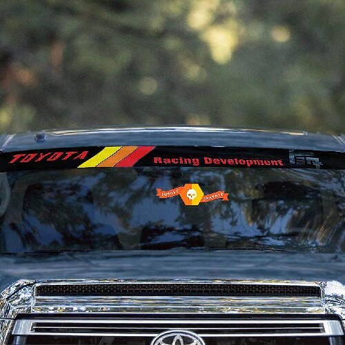 Adesivo Vinilico per Parabrezza Stile Vintage TRD per Toyota Tundra