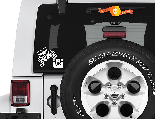 Adesivo in vinile personalizzato per lunotto posteriore con nome Instagram per Jeep Wrangler