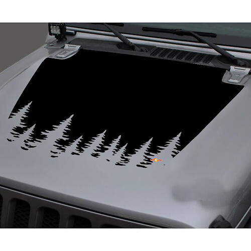 Adesivo in Vinile Cappuccio Foresta per Jeep Gladiator e Wrangler