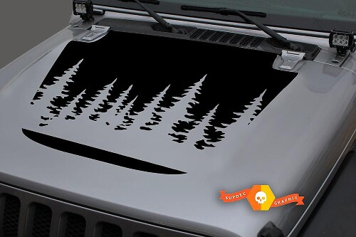 Adesivo in vinile per cofano Wild Forest per Jeep Wrangler e Gladiator