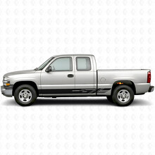 Strisce Viniliche a Slot Diagonale per Porta e Pannello Laterale per Chevrolet Silverado 1500 GMT800 1999-2007_2