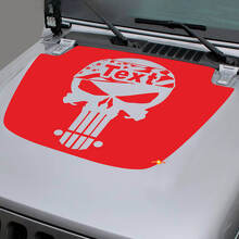 Adesivo in vinile personalizzato teschio con bandiera USA per cofano Jeep Wrangler e Gladiator_2