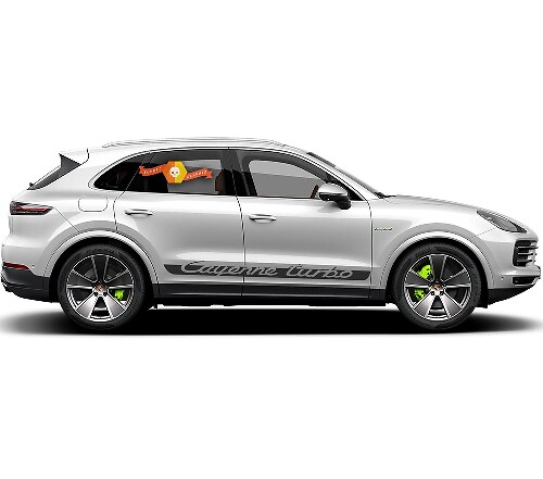 Adesivo per decalcomanie a strisce laterali con scritta Porsche Cayenne Turbo 2003-presente
