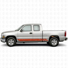 Strisce in Vinile Topografiche Contorno per Portiera e Minigonne per Chevrolet Silverado 1500 GMT800 1999-2007_4