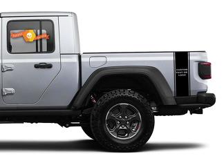 2 Jeep Gladiator 2020 JT Bumble Bee Style Tail Stripe Adesivo per decalcomanie con grafica in vinile con testo personalizzato
