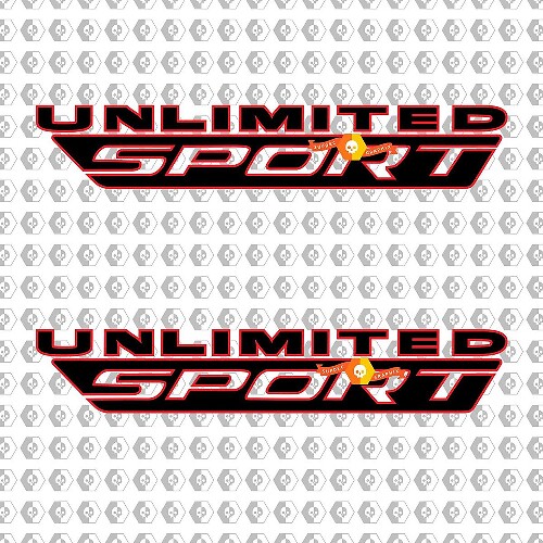 Jeep Wrangler JL Unlimited Sport Bed Side Vinyl Decal Sticker 2 colori
