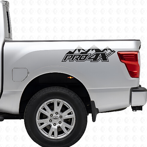 Kit di Adesivi in Vinile per Sponde del Cassone PRO-4X Mountain per Nissan Titan 2016+