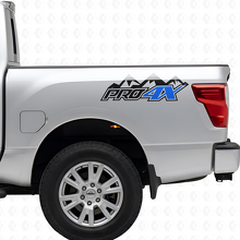 Kit di Adesivi in Vinile per Sponde del Cassone PRO-4X Mountain per Nissan Titan 2016+_2
