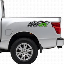 Kit di Adesivi in Vinile per Sponde del Cassone PRO-4X Mountain per Nissan Titan 2016+_3