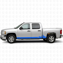 Strisce in Vinile Mountain Range per Porta e Battitacco per Chevrolet Silverado 1500 GMT900 2007-2013_5