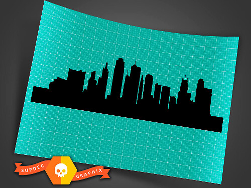 Adesivo in Vinile per Cruscotto City Skyline per Jeep Wrangler e Gladiator