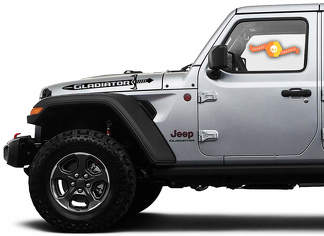 2 Jeep Hood Gladiator 2020 JT spada Adesivo decalcomanie grafiche in vinile

