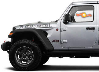 2 Jeep Hood Gladiator 2020 JT contorno tipo 2 Adesivo decalcomanie grafiche in vinile
