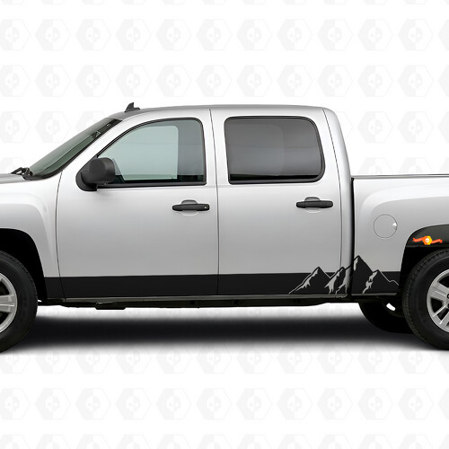 Strisce in Vinile per Porta e Modanatura Laterale Alpine Ridge per Chevrolet Silverado 1500 GMT900 2007-2013_1