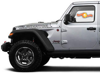 2 Jeep Hood Gladiator 2020 JT tipo contorno Adesivo decalcomanie grafiche in vinile
