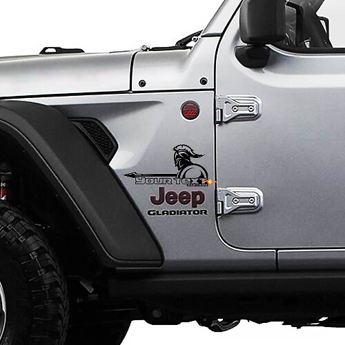 Kit adesivo in vinile con testo personalizzato per parafango Gladiator per Jeep Wrangler Gladiator