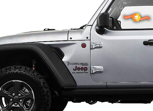 Kit adesivo in vinile Firecracker Edition per parafango Jeep Wrangler e Gladiator