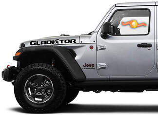 Coppia adesivi decalcomanie Jeep Hood Gladiator 2020 JT Vinyl Graphics
