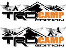 TRD 4x4 PRO Sport Off Road Camp Edition Montagne Foresta Lato Vinile Adesivi Decal adatta a Tacoma Tundra 4Runner
 2