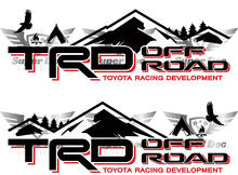 Kit Adesivi in Vinile TRD Off Road Mountain per Fiancate Toyota Tacoma Tundra 4Runner_2