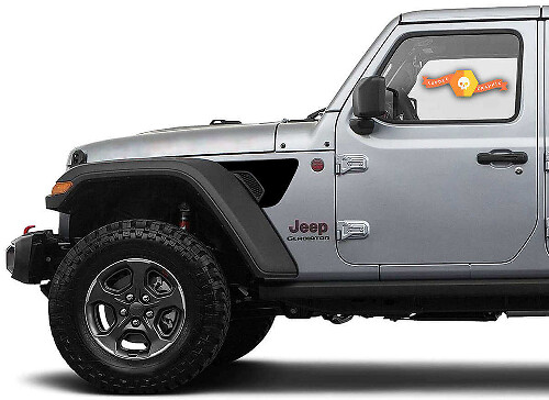 Kit di adesivi in vinile per prese d'aria parafango nero per Jeep Wrangler JL JLU e Gladiator JT