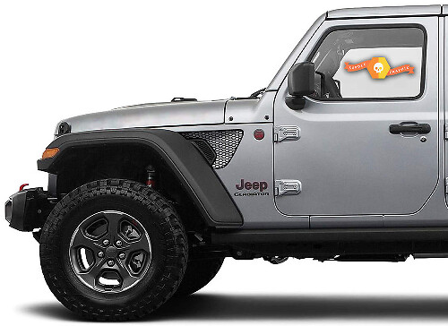 Set di Adesivi in Vinile per Bocchetta Parafango a Nido d'Ape per Jeep Wrangler Gladiator Rubicon