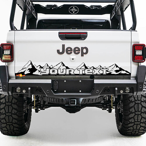 Letto portellone Jeep Wrangler JL JLU jls jts Gladiatore Rubicon Mountains adesivo in vinile per il 2018-2021
