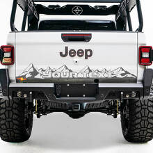 Adesivo in Vinile Stile Montagna Personalizzato per Portellone Jeep Gladiator JT_2