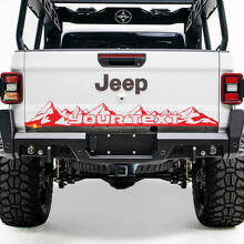 Adesivo in Vinile Stile Montagna Personalizzato per Portellone Jeep Gladiator JT_3
