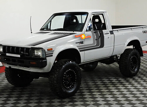 Toyota vecchio HILUX stile vintage ombre grigie Grafica laterale Adesivo Decalcomania striscia Adesivo Decalcomania
