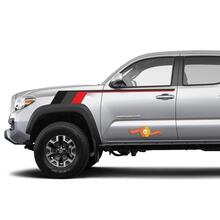 Toyota TRD vecchio stile Tacoma Ombre grigie in stile monocromatico Grafica laterale Adesivo Decalcomania striscia Adesivo Decalcomania
 2