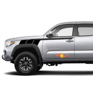 Toyota Trd old style Tacoma vintage style One Color Graphics decalcomania a strisce laterali
