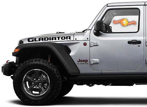Jeep Hood Gladiator 2020 JT Vinyl Custom Text Graphics decalcomanie adesive per entrambi i lati
