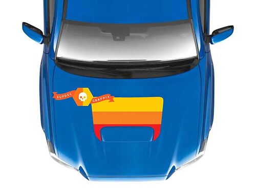 Toyota Tacoma TRD Sport PRO Hood Scoop Racing Tricolore adesivo decalcomania grafica 2016 2017 2018 2019 2020
