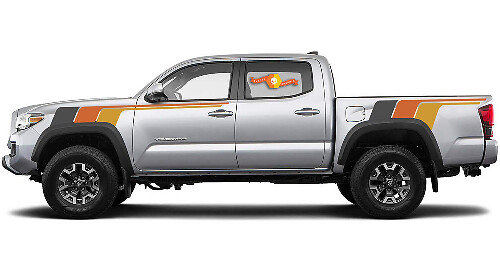 Adesivo laterale in vinile con strisce da corsa vintage per Toyota Tacoma 2015-2023