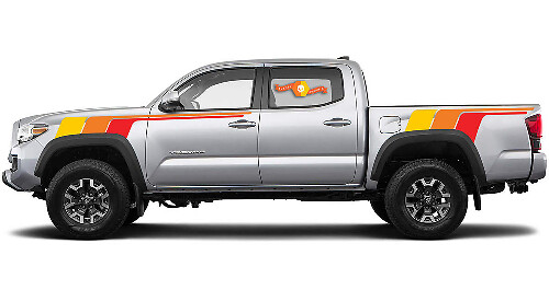 Adesivo Vinile Laterale a Strisce Stile Retrò per Toyota Tacoma