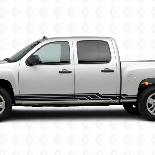 Strisce in Vinile Angolari Lightning per Porta e Modanature Laterali per Chevrolet Silverado 1500 GMT900 2007-2013