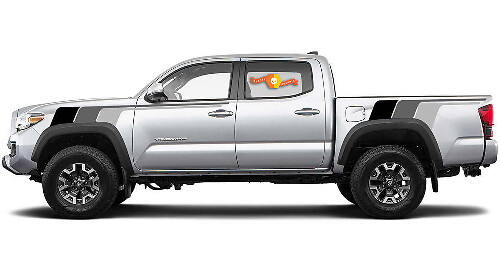 Adesivo Vinile Laterale a Strisce in Stile Monocromo Retrò per Toyota Tacoma