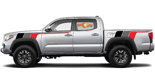 Adesivo Vinile Laterale con Strisce Stile Retrò per Toyota Tacoma 2004-2015