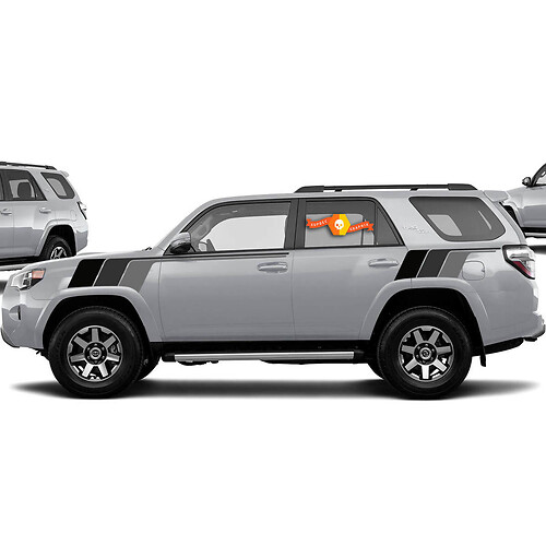 Kit di Toyota 4runner TRD Ritorno al futuro kit a strisce vintage retrò monocromatico Sport 4x4 Off Road PRO Adesivo decalcomania
