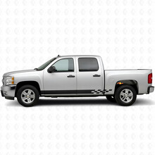 Strisce Viniliche a Scacchi per Porta e Battitacco per Chevrolet Silverado 1500 GMT900 2007-2013_2