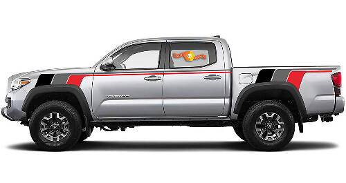 Adesivo laterale in vinile con strisce da corsa stile retrò per Toyota Tacoma