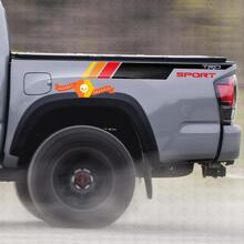 Coppia TRD Sport PRO Off Road Vintage strisce per Tacoma Adesivi laterali in vinile Decal adatta per Toyota Tacoma 2005-2020 Nuovo
 3