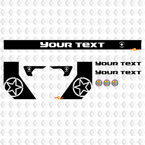 Jeep Gladiator Combat Medic Kit Adesivi per decalcomanie grafiche in vinile stile personalizzato
